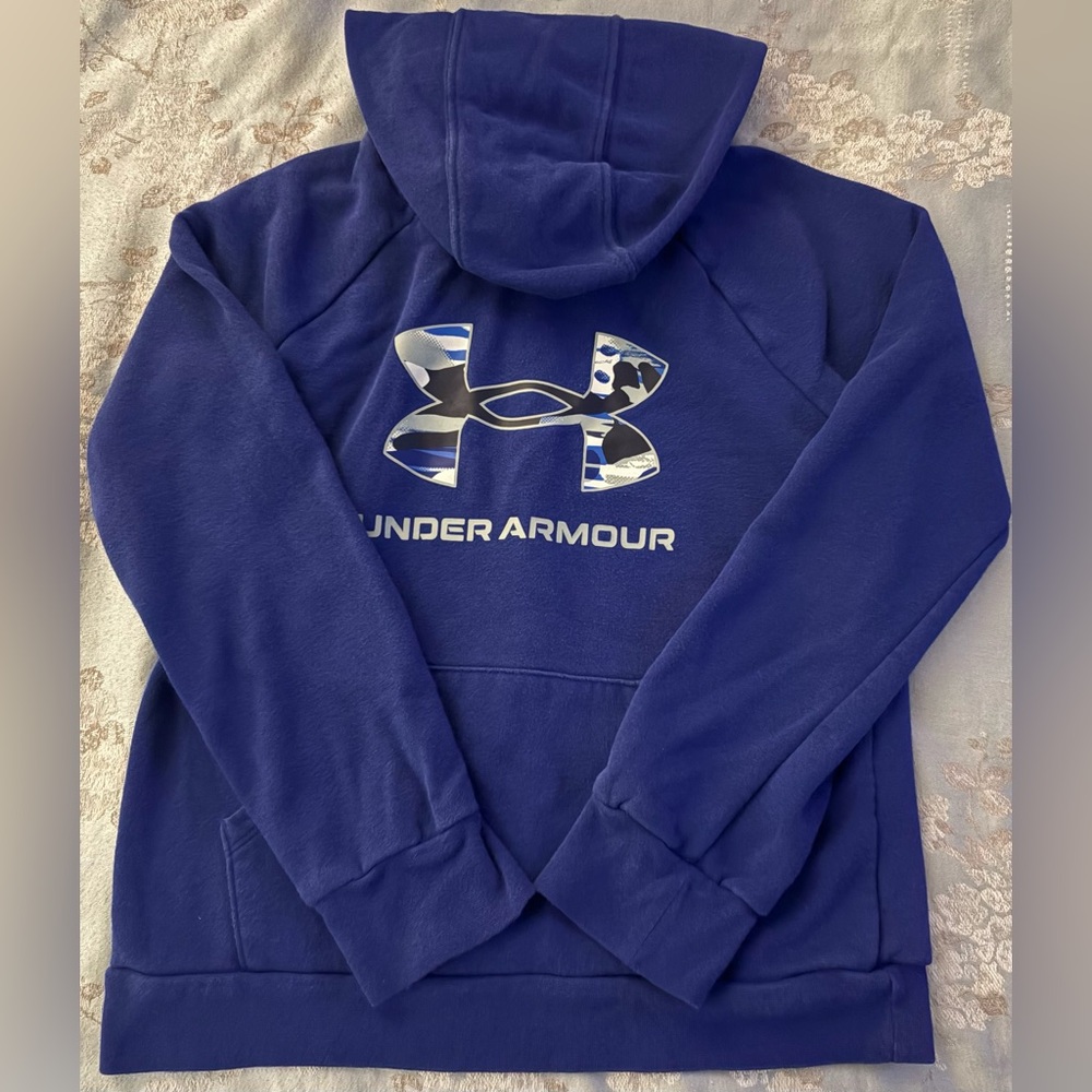 Under Armour Kids Camo Logo Dark Blue Hoodie